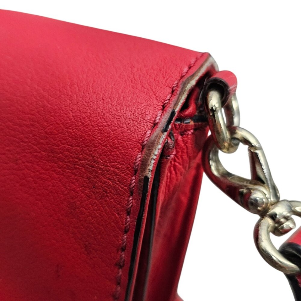 Kate Spade Allen Street Neil Saddle Leather Buckle Flap Red Crossbody Bag COA - Picture 16 of 16